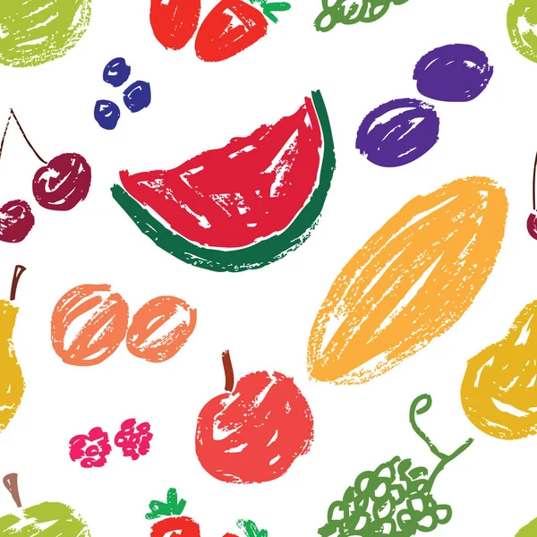 Modèle Fruit Dessiné — Image vectorielle