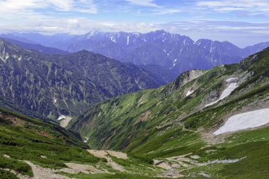 Japonya Alps of Chubu Sangaku Milli Parkı, bir gün tren yolculuğu Tokyo ve kayak ve kış ve hiking ve yaz aylarında tırmanma snowboard için popüler bir yer.