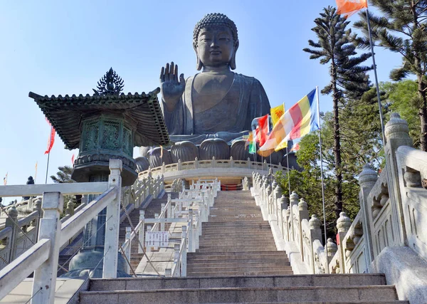 Tian Tan Buddha Oder Riesenbuddha Bei Ngong Ping Lantau Island — Stockfoto