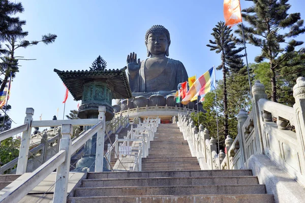Tian Tan Buddha Oder Riesenbuddha Bei Ngong Ping Lantau Island — Stockfoto