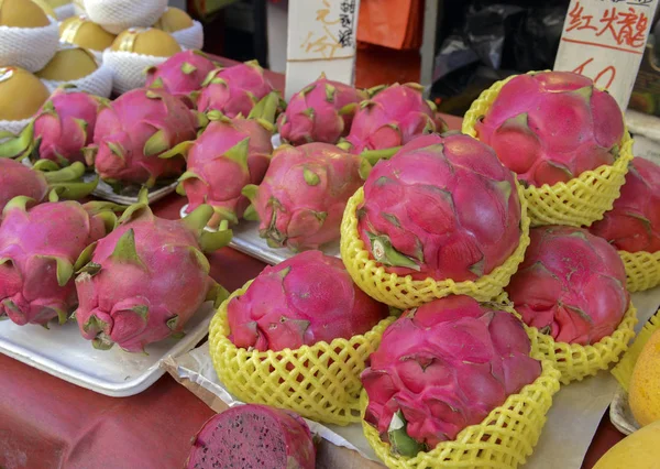 Aliments Rue Avec Divers Légumes Frais Vendre Sur Marché Asiatique — Photo