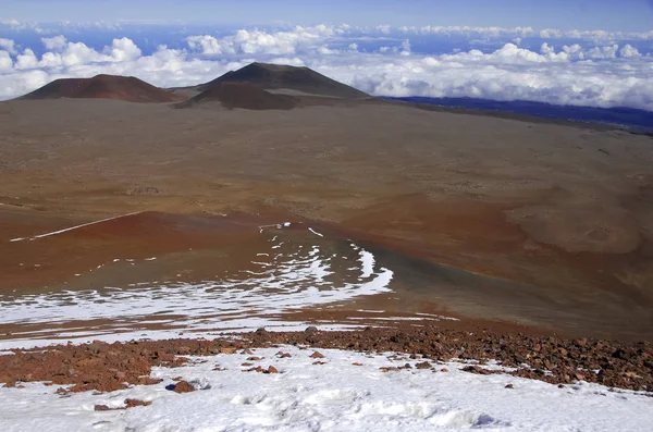 Mauna Kea Volkan Kırmızı Kumları Yürüyüş Büyük Hawaii Adasında Abd — Stok fotoğraf