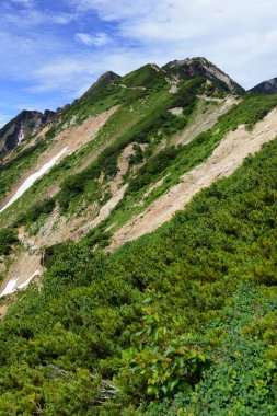 Batısında Tokyo Japonya Alpleri'nde Alp manzara