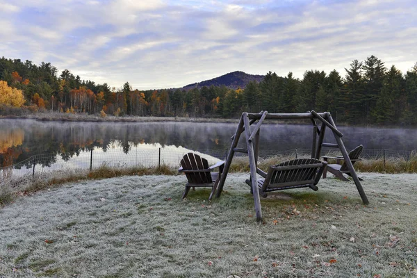 Leuchtende Farben Von Herbstlaub Den Adirondack Mountains New York State — Stockfoto