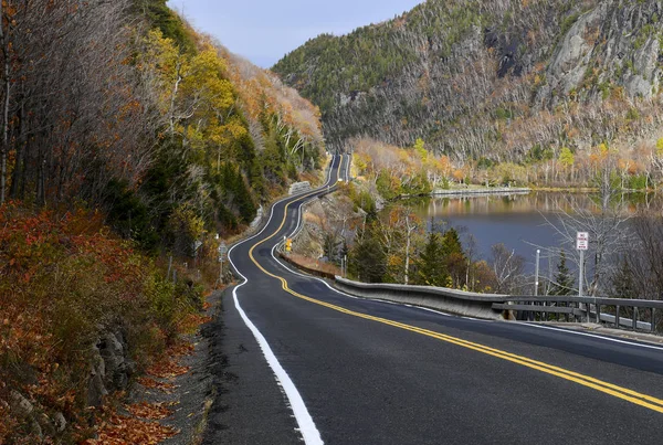 纽约州Adirondack山区秋季落叶的鲜艳色彩 — 图库照片