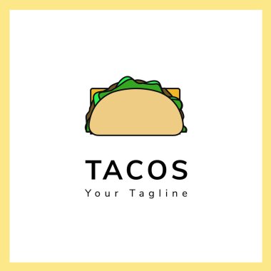 Meksika 'dan Gıda Logosu Tasarım Resimli Taco