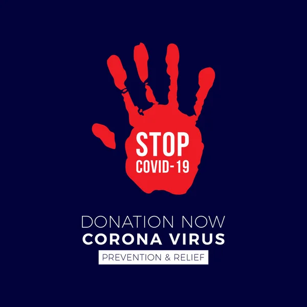 Arrêter Don Covid Corona Virus — Image vectorielle