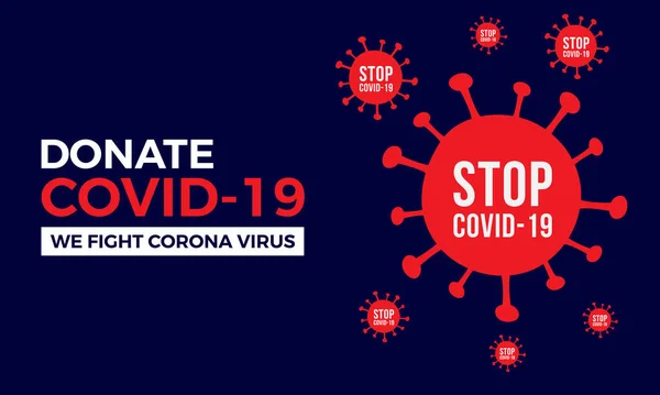 Faites Don Covid Corona Virus — Image vectorielle