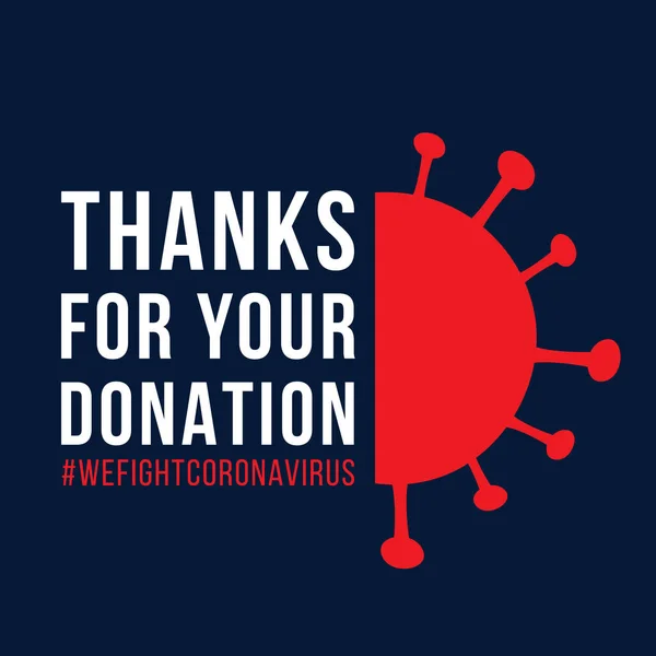 Donation Stop Covid Corona Virus — Stock Vector