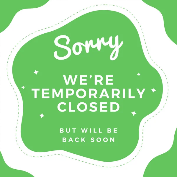 Temporarily Closed Banner Design — Stock Vector