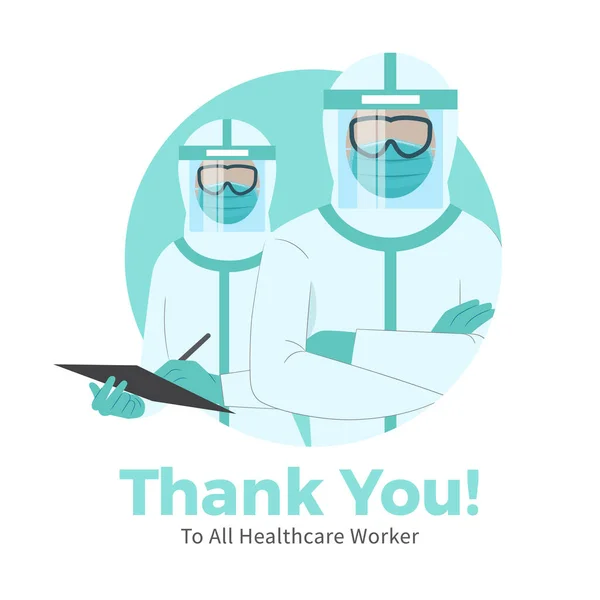 Thank You All Healthcare Worker — Stock Vector