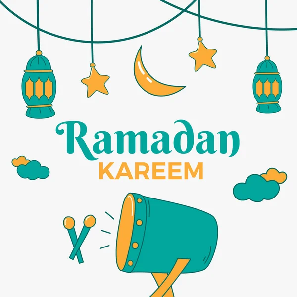 El çizimi Ramazan Kareem Vektörü