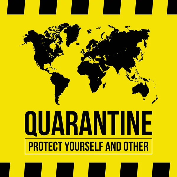 Strips Quarantine Warning Coronavirus Quarantine Yellow Black Stripes Vector — Stock Vector