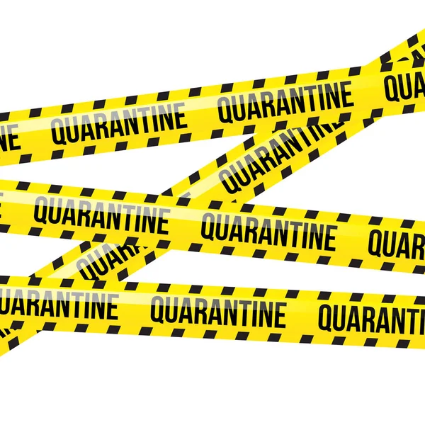 Strips Quarantine Warning Coronavirus Quarantine Yellow Black Stripes Vector — Stock Vector