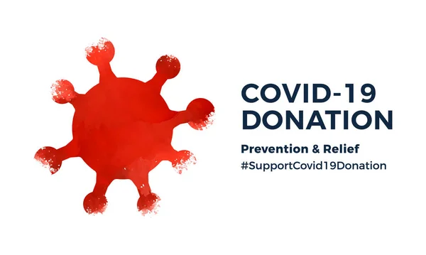 Covid Don Virus Couronne Prévention Soulagement — Image vectorielle