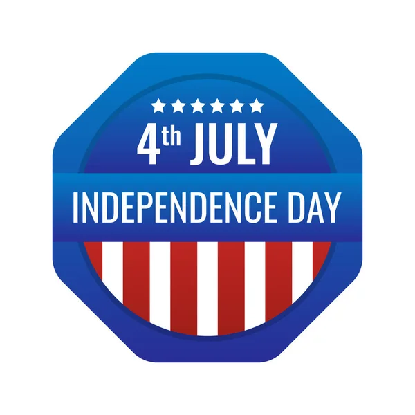 Vetor Dia Independência Julho Feliz Julho Emblemas Dia Independência — Vetor de Stock