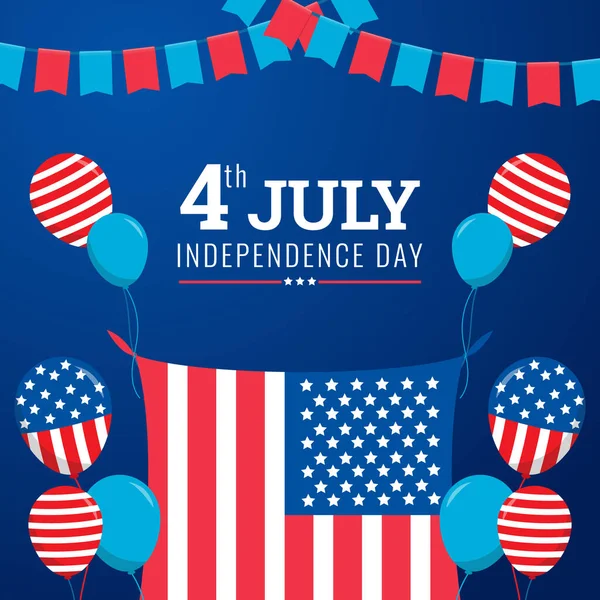 Vetor Dia Independência Julho Feliz Julho Emblemas Dia Independência — Vetor de Stock