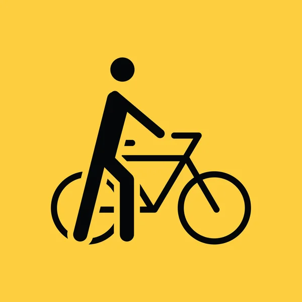 Walk your bike sign — Stock Vector