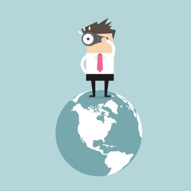 İş adamı bulmak fırsat dünya vektör