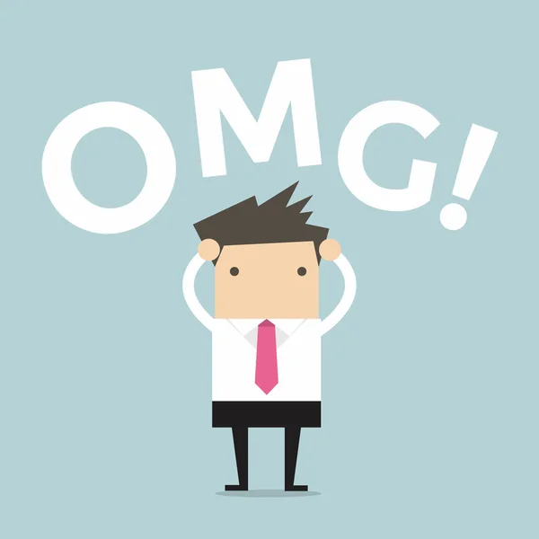 Businessman says oh my god! — Stock Vector