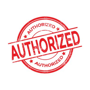 Kırmızı yetkili pul vektör