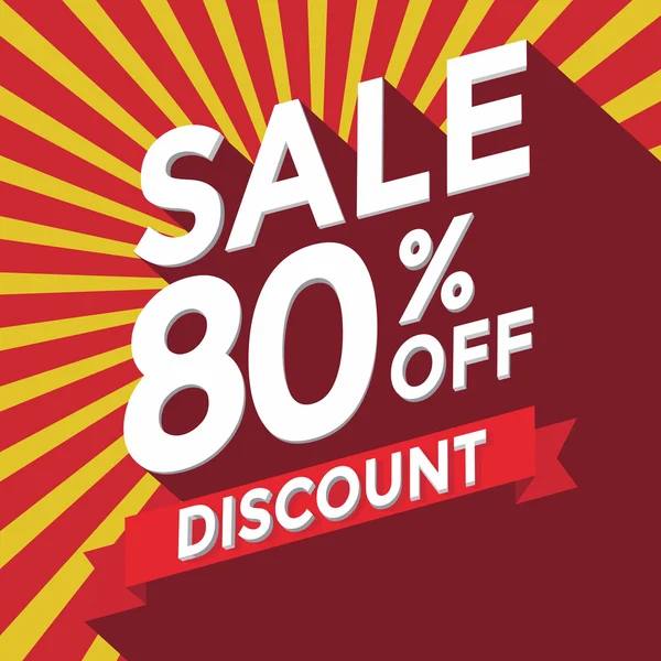 Sale 80% off discount — Stock Vector