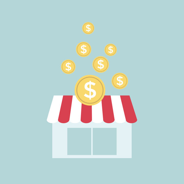 Small store yielding gold coins