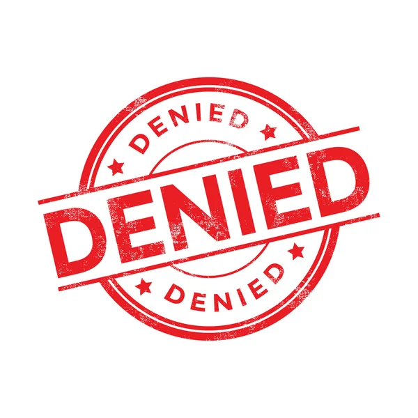 Denied red stamp vector — Stockový vektor