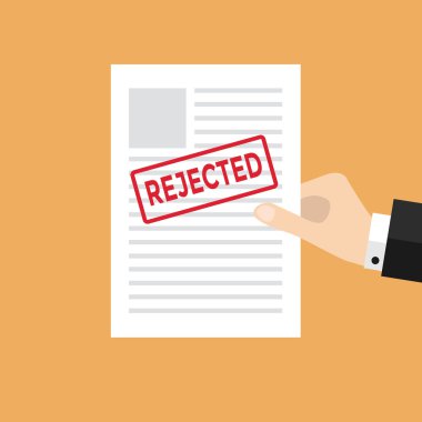 El tutar kağıt vektör reddetti