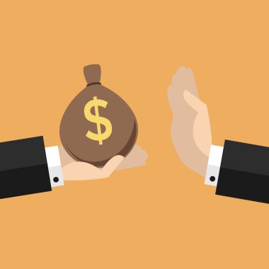 Sunulan rüşvet para çantasını reddeden işadamı el