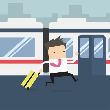 Çalışan ve treni kaçırdın işadamları