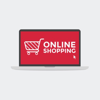 Ekran dizüstü bilgisayar ile online alışveriş