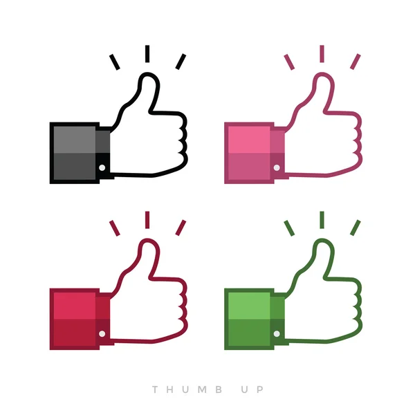 Thumbs Icons Set — Stock Vector