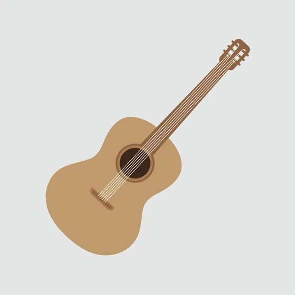 Guitar Icon Isolated Gray Background — Stock Vector