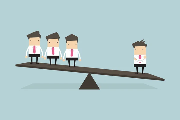 Ölçek tartma bir tarafta bir işadamıdır birçok Yöneticiler ağır öbür.