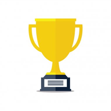 Trophy cup flat icon. clipart
