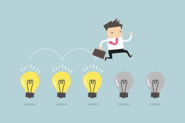 Ampulleri işadamı atlama.