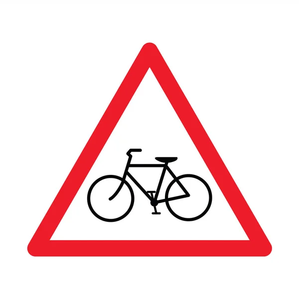 Signo Bicicleta Aislado Sobre Fondo Blanco — Vector de stock