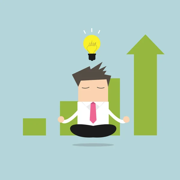 Empresário Meditando Ideias Que Fazem Negócio Bem Sucedido —  Vetores de Stock