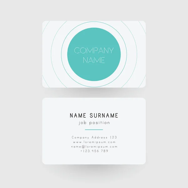 Simple Business Card Template — Stock Vector