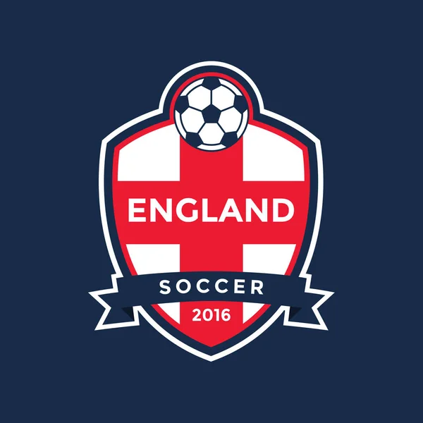 Прапор Англії Футбол Колір Бейдж — стоковий вектор