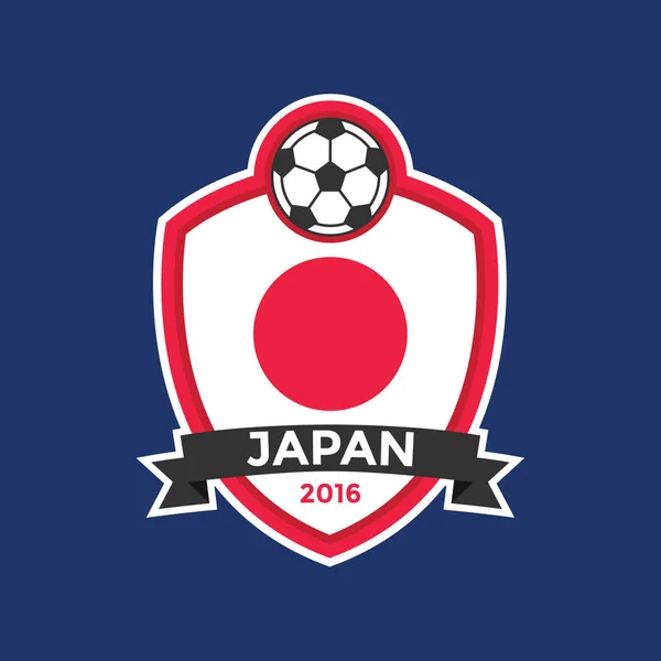 Japonii Piłce Nożnej Flagą — Wektor stockowy