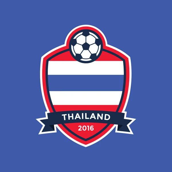 Thailand Voetbalteam Met Vlag — Stockvector