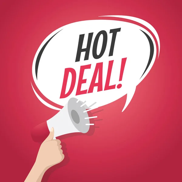Hot Deal Retro Sprechblase — Stockvektor