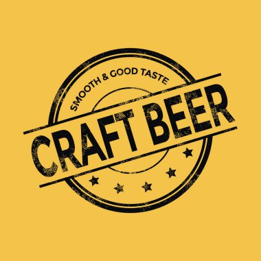 Vintage tarzı zanaat bira damgası.