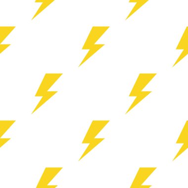 Yıldırım veya thunder işareti sembol desenli beyaz arka plan üzerinde. Sorunsuz vektör.
