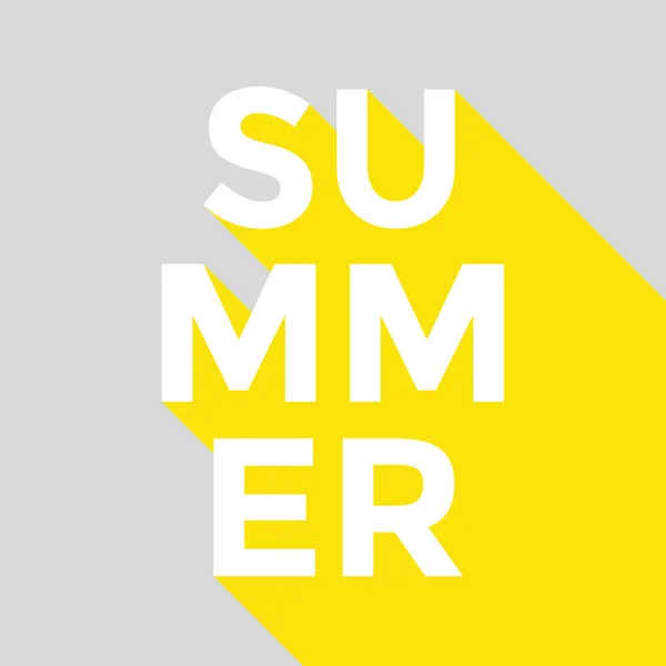 Design Vetor Banner Cartaz Verão Tipografia Criativa Sombra Longa —  Vetores de Stock