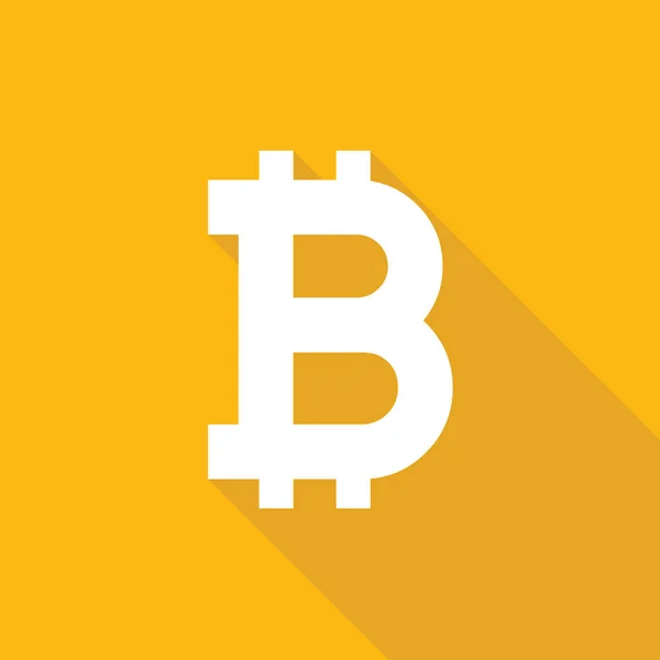 Signo Icono Bitcoin Estilo Plano — Vector de stock