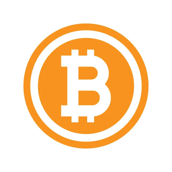 Símbolo Bitcoin Diseño Plano — Vector de stock