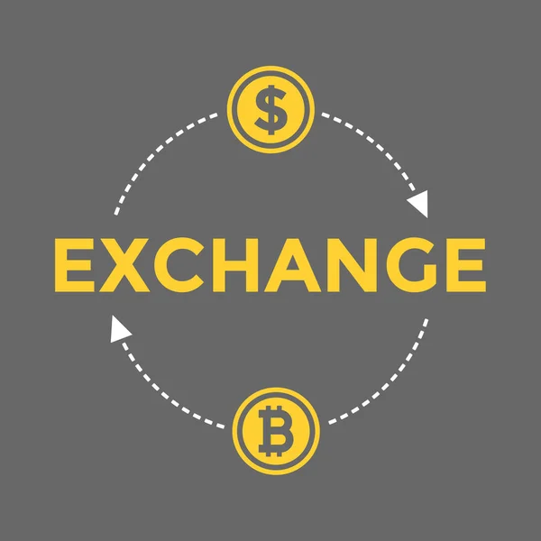 Bitcoin Dollar Icône Change — Image vectorielle